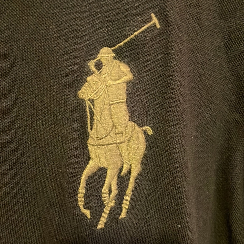 Men’s XL Custom Fit Polo Ralph Lauren Big Pony Polo Black